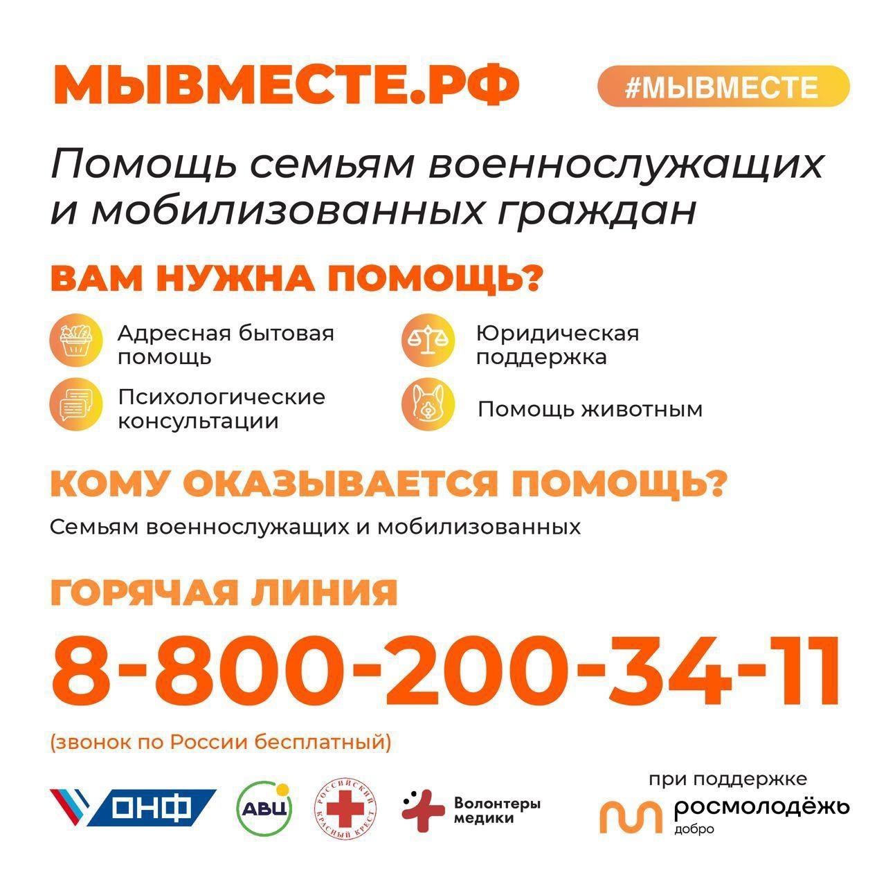 Акция взаимопомощи #МЫВМЕСТЕ расширяет свой формат